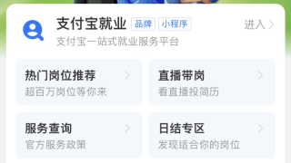 支付宝面向零工就业群体上线“日结”专区